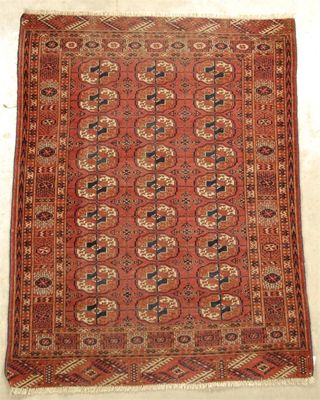 Appraisal: A Tekke Turkmen rug Turkmenistan late th century x in