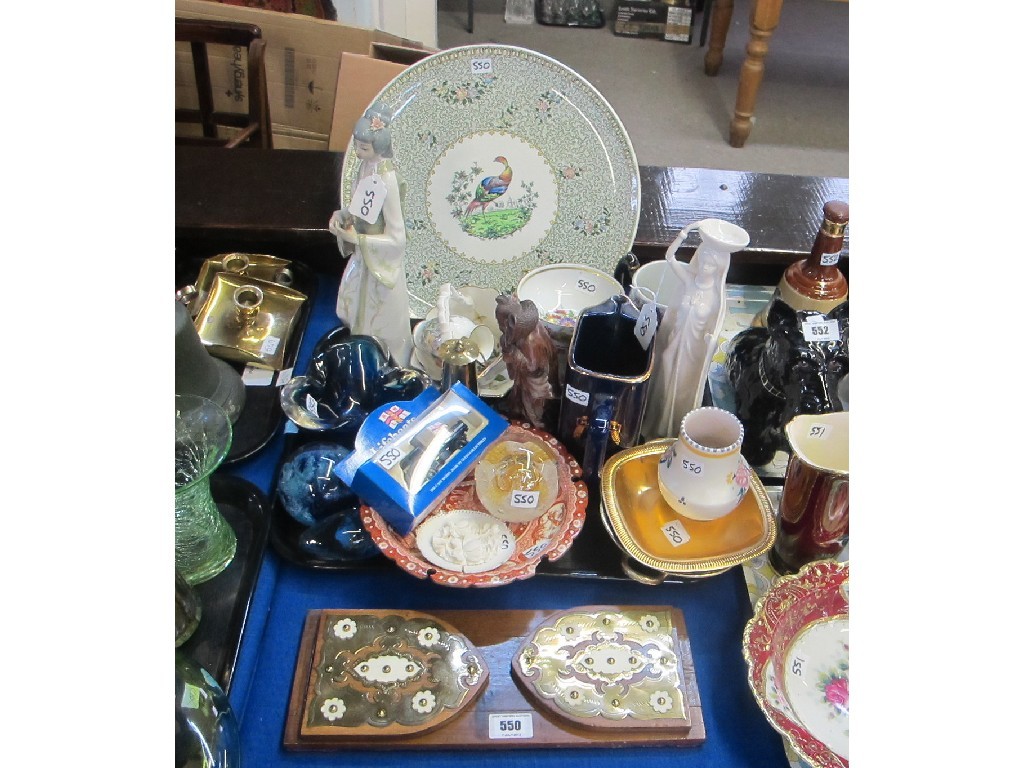 Appraisal: Lot comprising bookslide Copeland Spode charger and a tray of