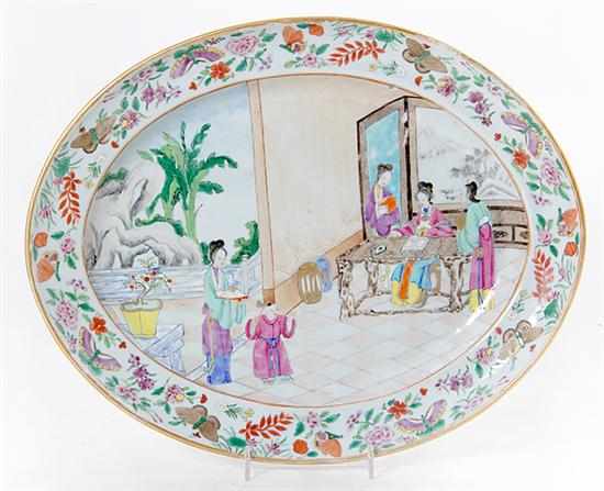 Appraisal: Chinese Export famille rose porcelain platter late th early th