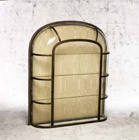 Appraisal: ANTIQUE FRENCH DISPLAY CABINET Antique French glass wall display cabinet