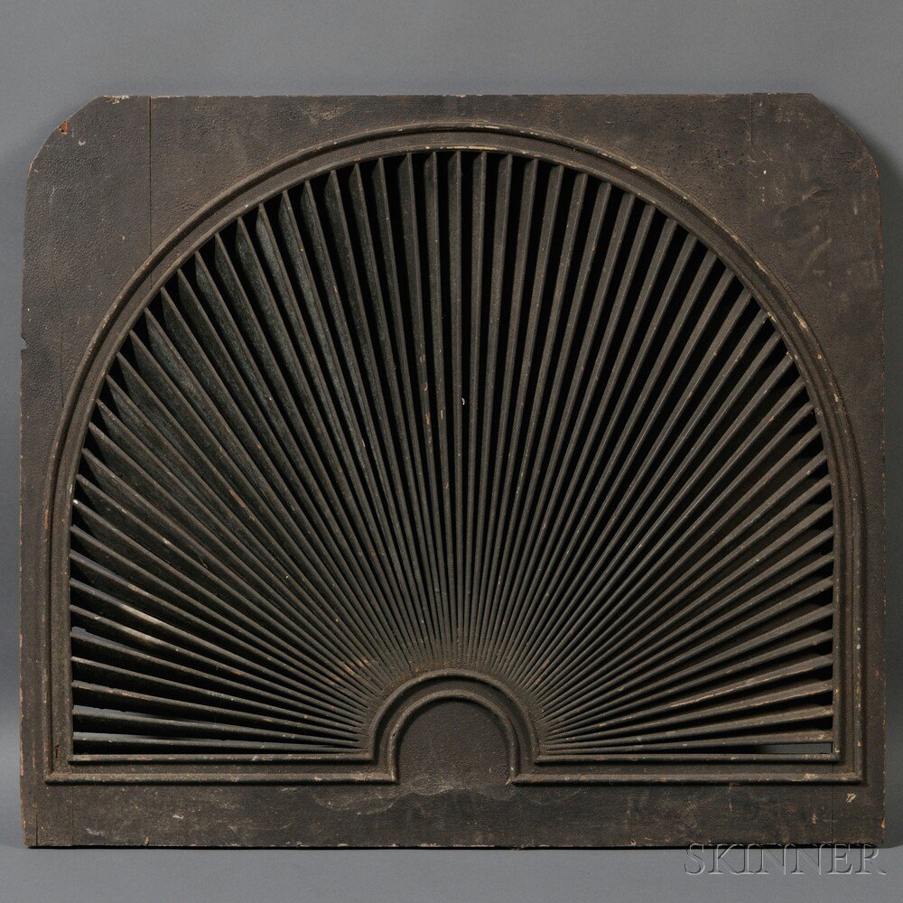 Appraisal: Federal Painted Architectural Fan Light probably New England deeply arched