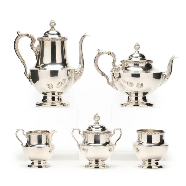 Appraisal: Five Piece Sterling Silver Coffee and Tea Service by Poole