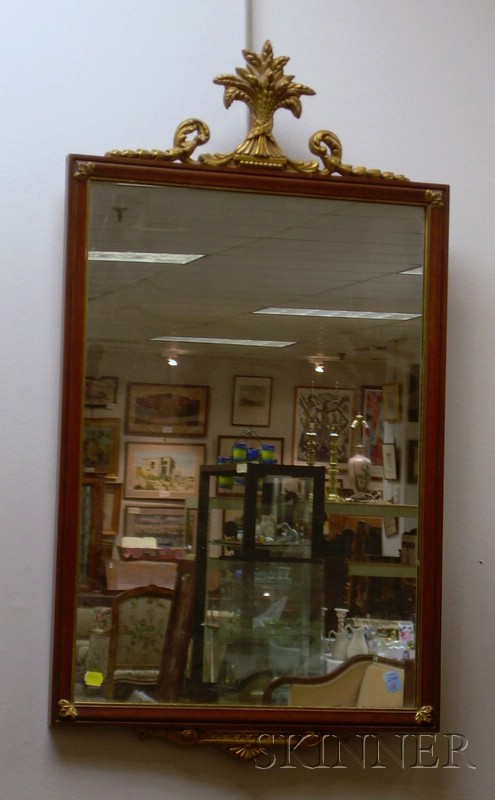 Appraisal: F B Decorative Arts Inc Neoclassical Parcel-gilt Carved Mahogany Mirror