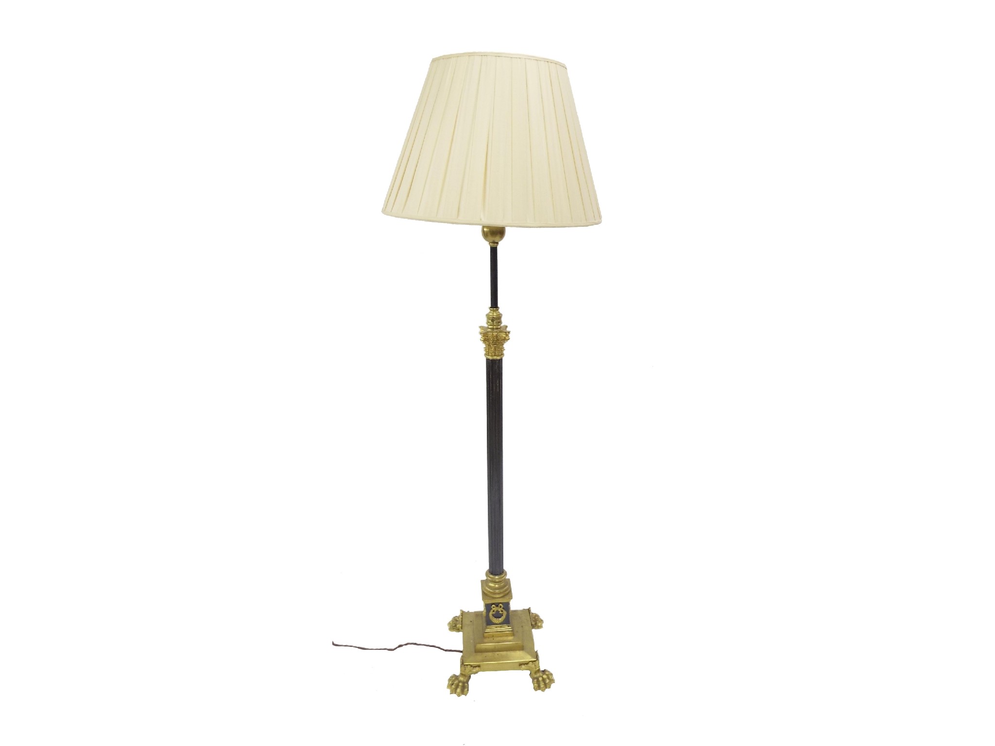 Appraisal: Decorative standard lamp with Corinthian column support upon a stepped