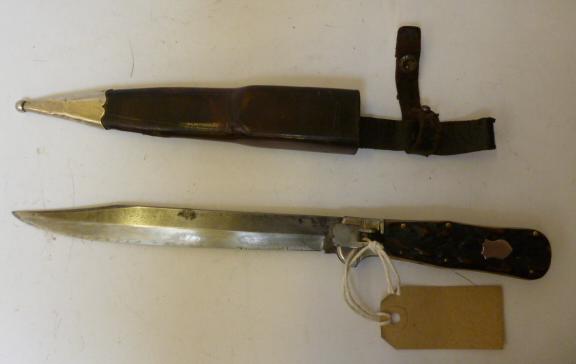 Appraisal: A BOWIE KNIFE th century blade overall the folding blade