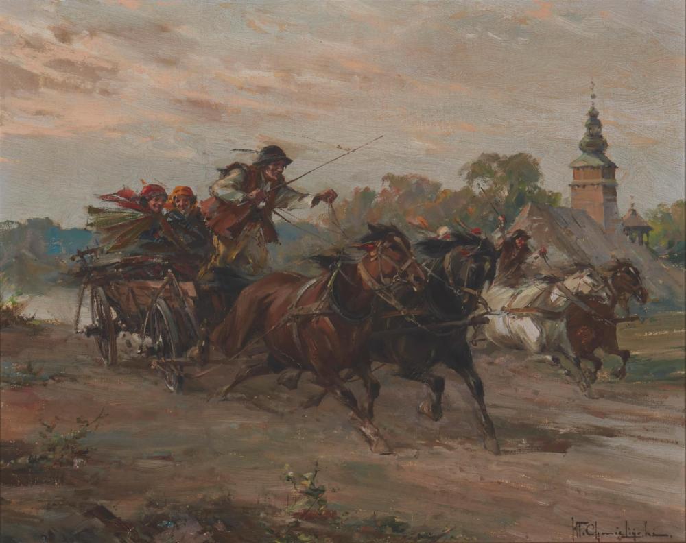 Appraisal: Wladyslaw T Chmielinski - Polish A Race in the Country