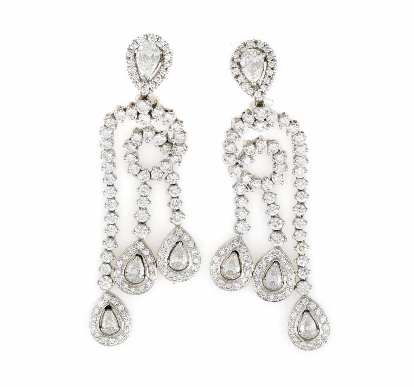 Appraisal: A pair of diamond earrings Chopard signed Chopard no estimated