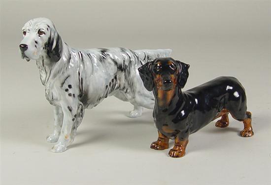 Appraisal: Two Royal Doulton Dog Figurines Irish setter in tones of