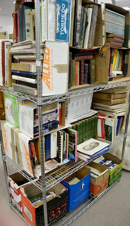 Appraisal: Approximately twenty-six boxes of books Approximately twenty-six boxes of books