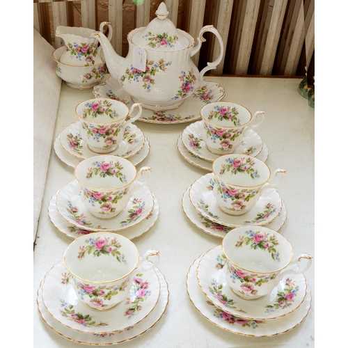 Appraisal: A Royal Albert Moss Rose pattern tea service printed mark