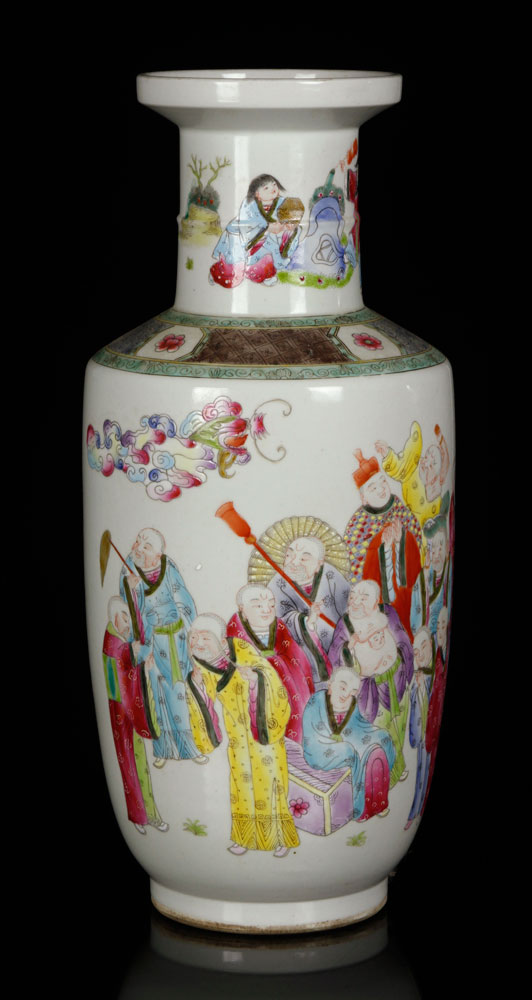 Appraisal: - Chinese Famille Rose Vase Porcelain Chinese famille rose vase