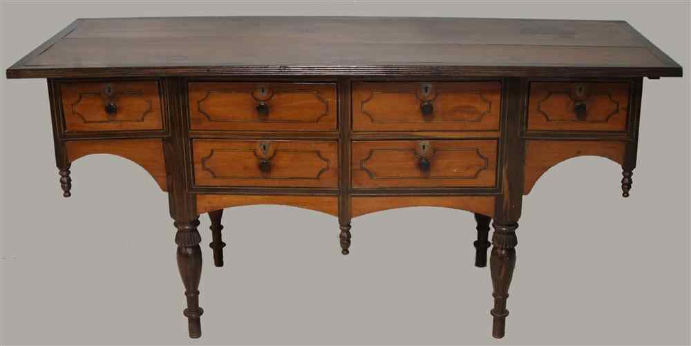 Appraisal: IMPORTANT ANGLO INDIAN COLONIAL HARDWOOD SIDEBOARD circa having a rectangular