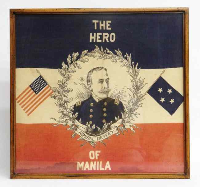 Appraisal: C - ''The Hero Of Manila Admiral Dewey'' flag Spanish