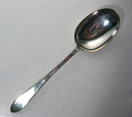 Appraisal: Tiffany 'Faneuil' pattern sterling silver vegetable serving spoon date mark