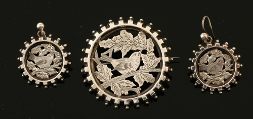 Appraisal: A suite of Victorian silver jewellery Circa Comprising a pair