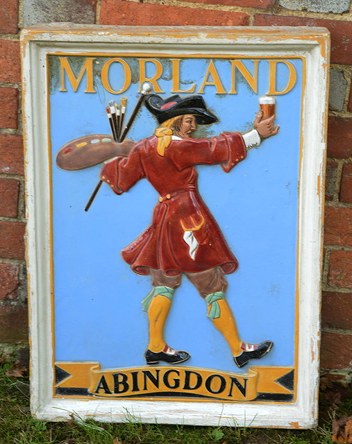 Appraisal: A MORLAND ABINGDON BREWERY LARGE POTTERY POLYCHROME PLAQUE x