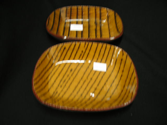 Appraisal: Pennsylvania Redware Pottery Dishes signed