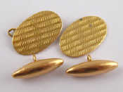 Appraisal: A pair of carat gold cufflinks A F approx gms