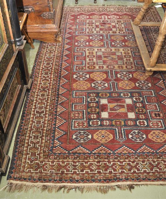 Appraisal: KURDE CARPET antique Traces of wear x cm