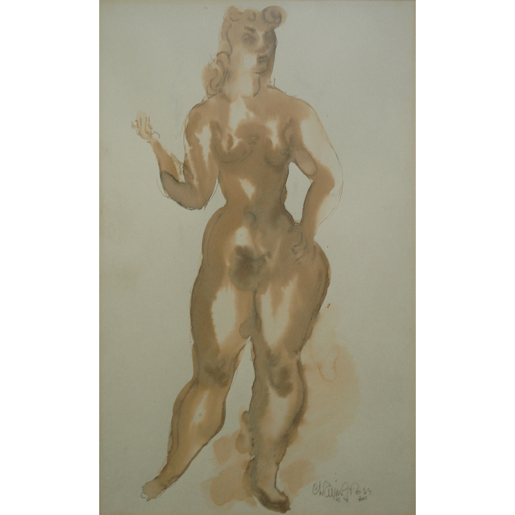 Appraisal: Chaim Gross American - Standing Female Nude Signed Chaim Gross