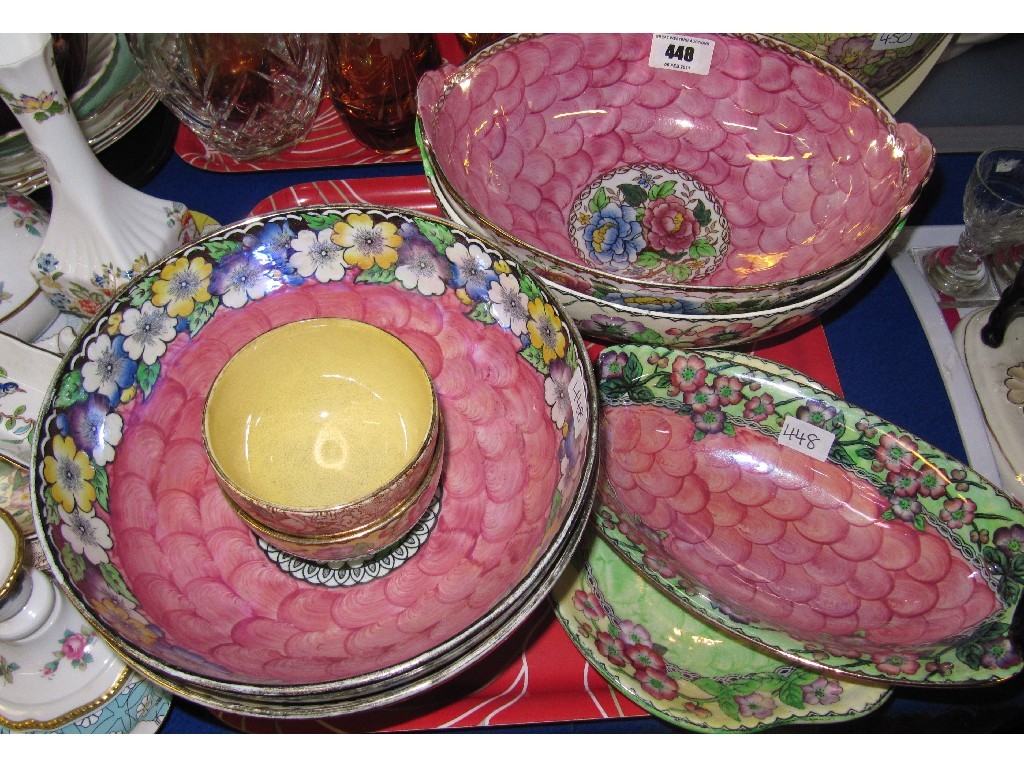 Appraisal: Tray lot of assorted Maling - bowls dishes etc