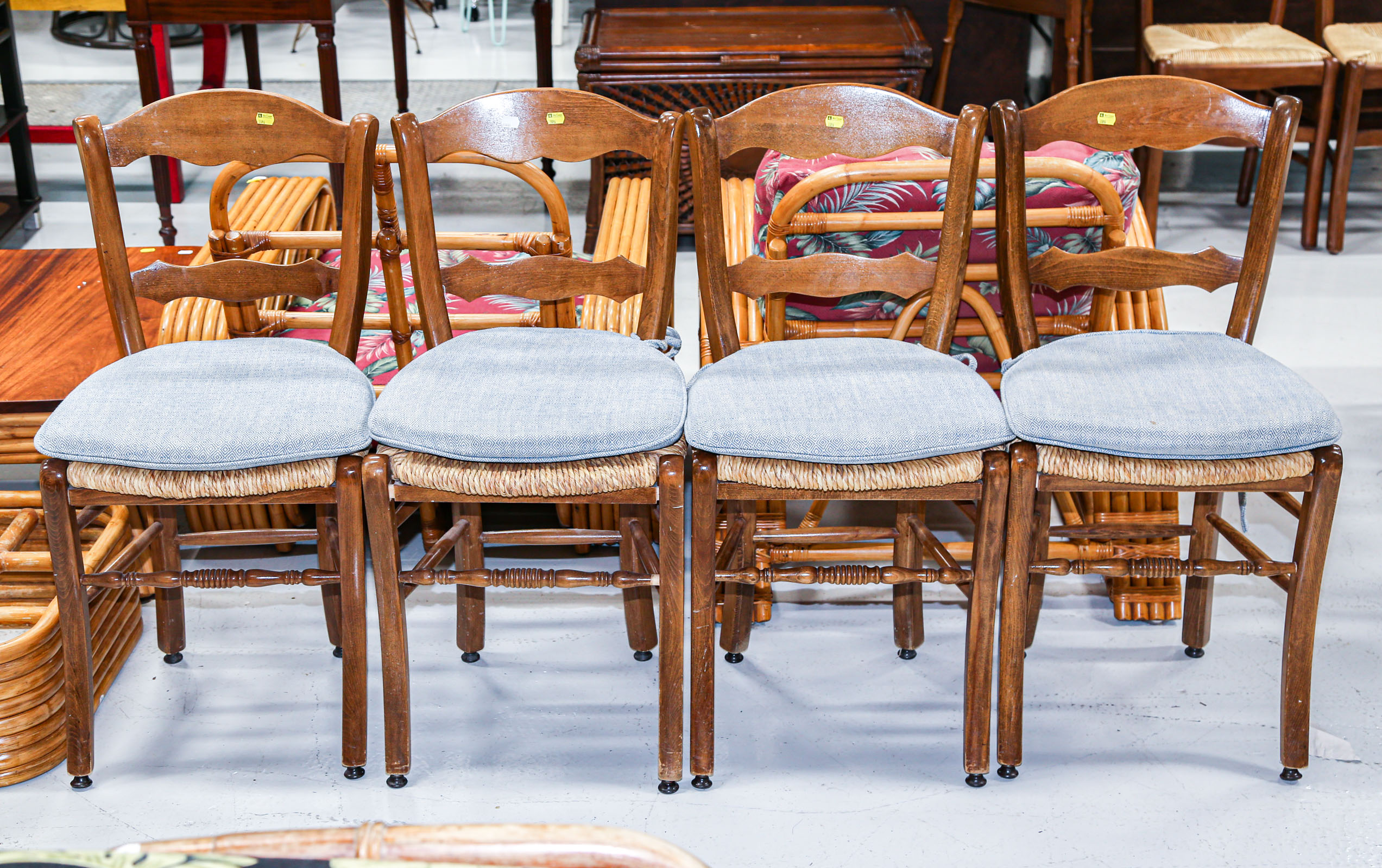 Appraisal: SET OF FOUR FRENCH PROVINCIAL SIDE CHAIRS in H in