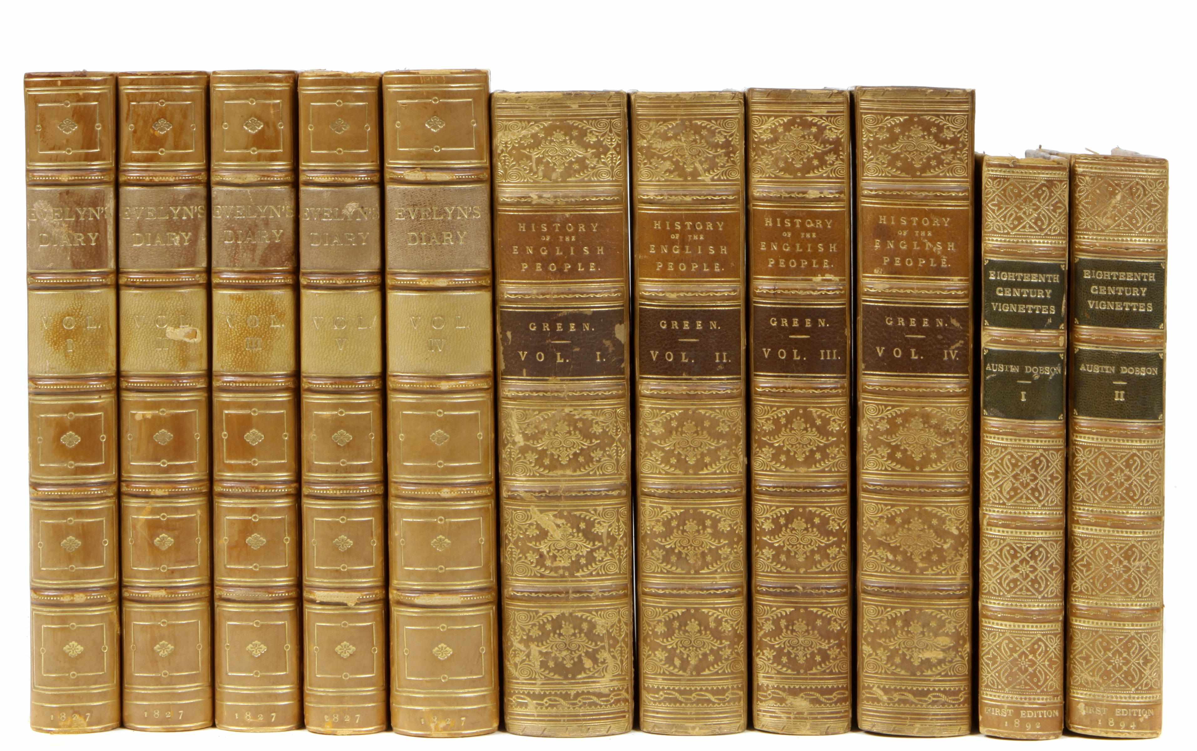 Appraisal: ENGLISH HISTORY volumes including Memoirs of John Evelyn London volumes