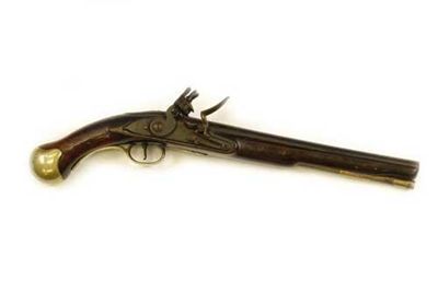 Appraisal: A long sea service flintlock pistol with a in cm