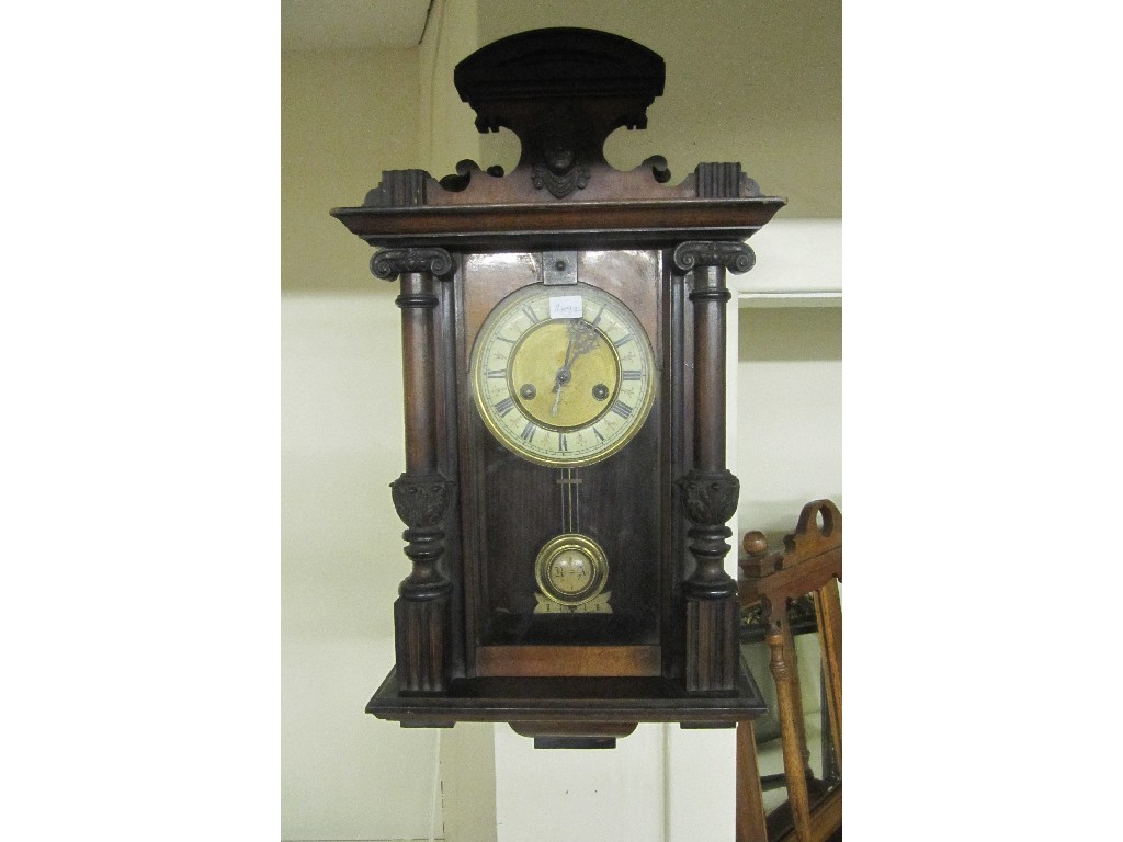 Appraisal: Mahogany Vienna wall clock