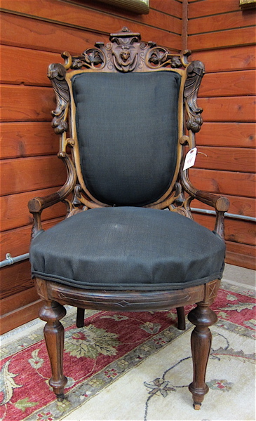 Appraisal: VICTORIAN CARVED ROSEWOOD PARLOR CHAIR attributed to John Henry Belter