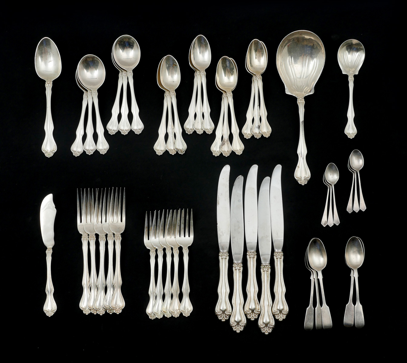 Appraisal: PC WESTMORLAND ''GEORGE MARTHA'' STERLING FLATWARE Approx Troy ounces Comprising