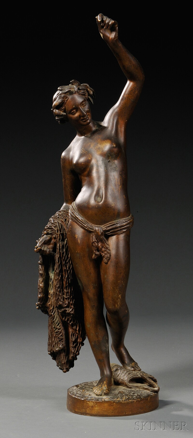 Appraisal: Bronze Female Nude late th early th century the figure