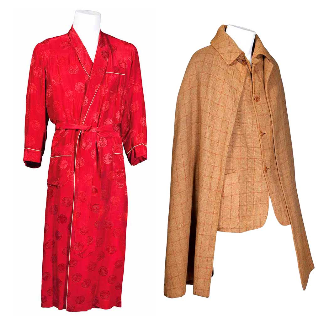 Appraisal: Cape and Dressing Gown from Stage Productions Comprising a tan