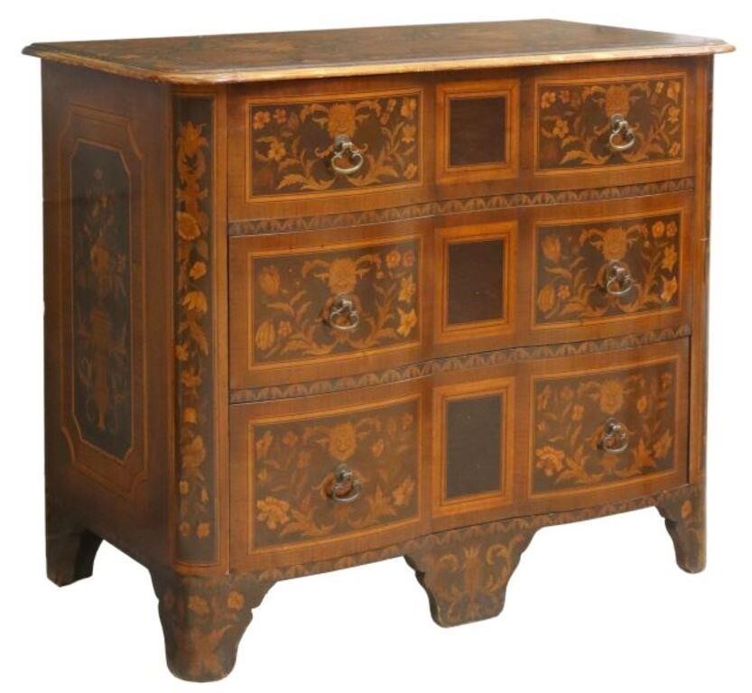 Appraisal: Exceptional marquetry commode en arbalete J N Slack and Company