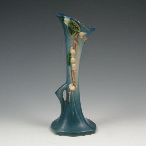 Appraisal: Roseville Snowberry bud vase in blue Marked Roseville USA BV-