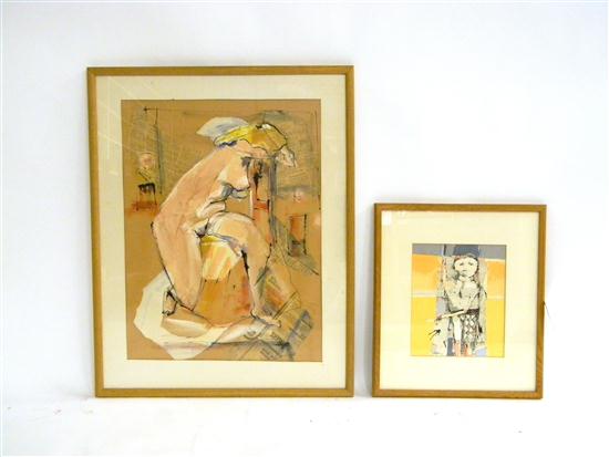 Appraisal: Two works on paper Reynard F Milici American b mixed