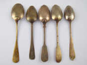 Appraisal: Scottish provincial silver teaspoons with possible attributions Andrew Davidson Arbroath