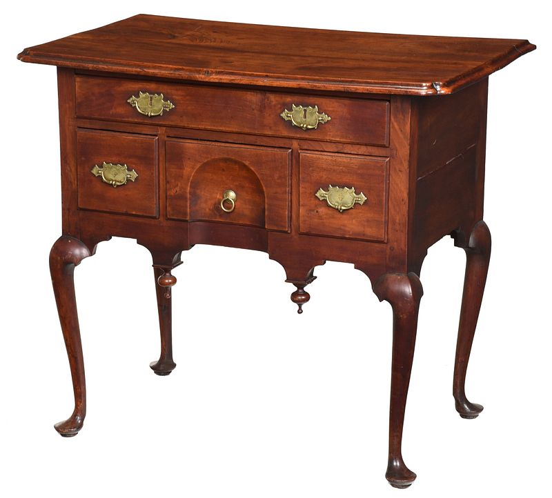 Appraisal: Fine New England Queen Anne Walnut Dressing Table Massachusetts -