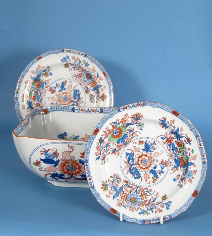 Appraisal: A Spode Stone China part Dinner Service with over painted