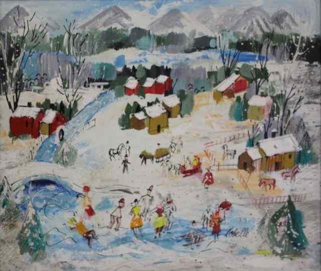 Appraisal: COBELLE Charles O C ''Winter Wonderland ''Signed lower right Charles