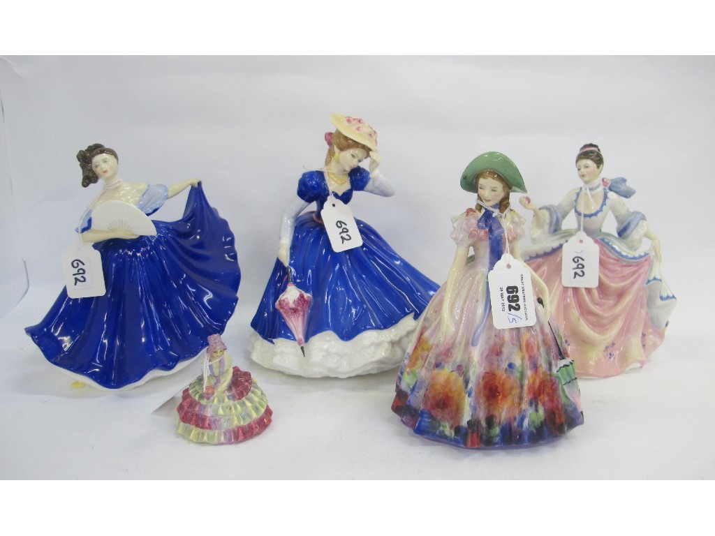 Appraisal: Five Doulton ladies including Easter Day HN Rebecca HN Elaine