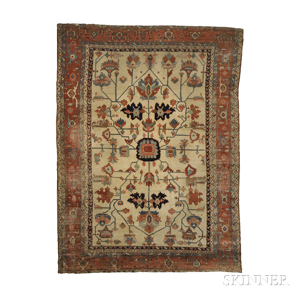 Appraisal: Serapi Carpet Northwest Persia late th century the central polychrome