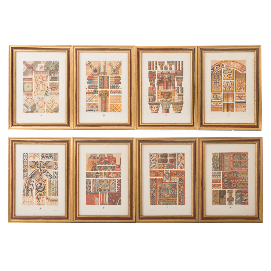 Appraisal: P Gelis-Didot La Peinture Decorative lithos Eight framed color lithographs