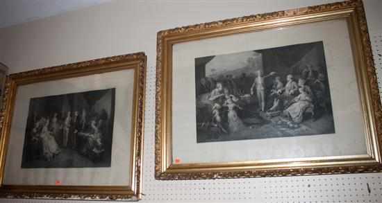 Appraisal: Two French late th century engravings framed Estimate - All