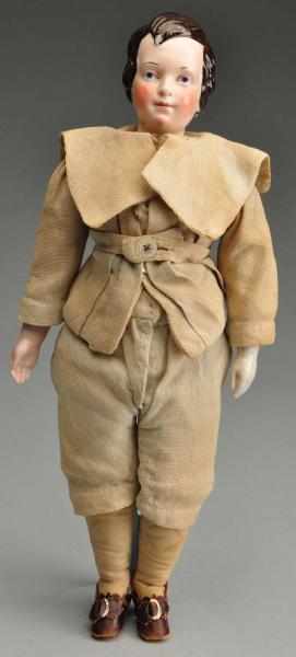 Appraisal: Desirable German KPM China Young Man Doll Description China shoulder