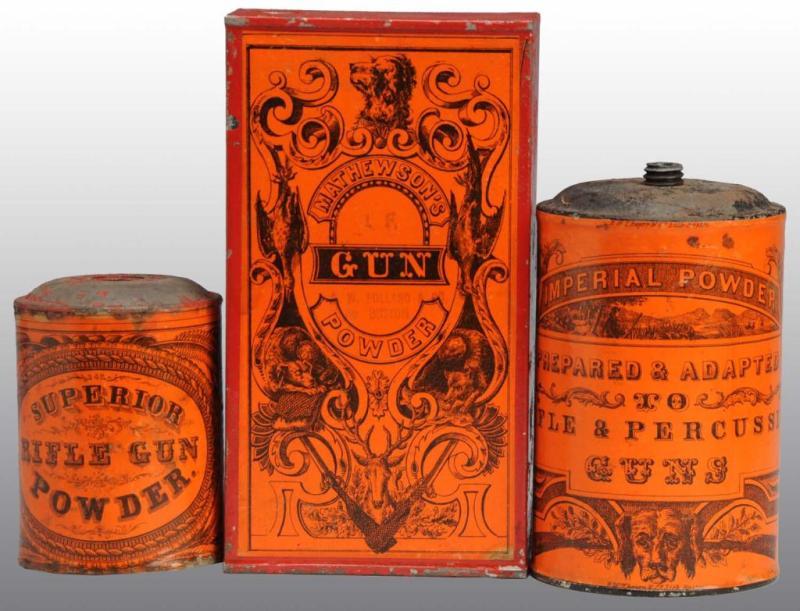 Appraisal: Lot of Tin Powder Tins Description Includes one Matthews one