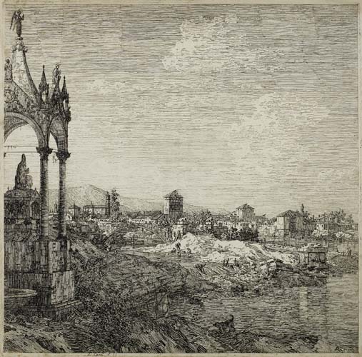 Appraisal: ANTONIO CANAL IL CANALETTO View of a Town with a