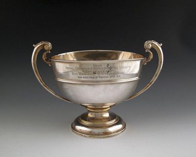 Appraisal: A presentation silver two-handled bowl by Skinner and Co London