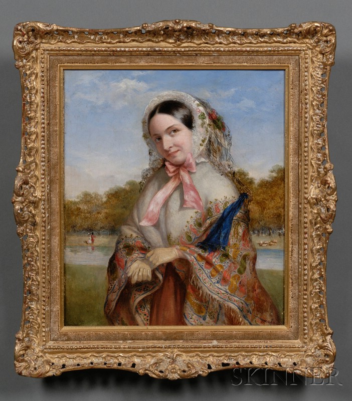 Appraisal: William Powell Frith British - Fashionable Woman in a Paisley