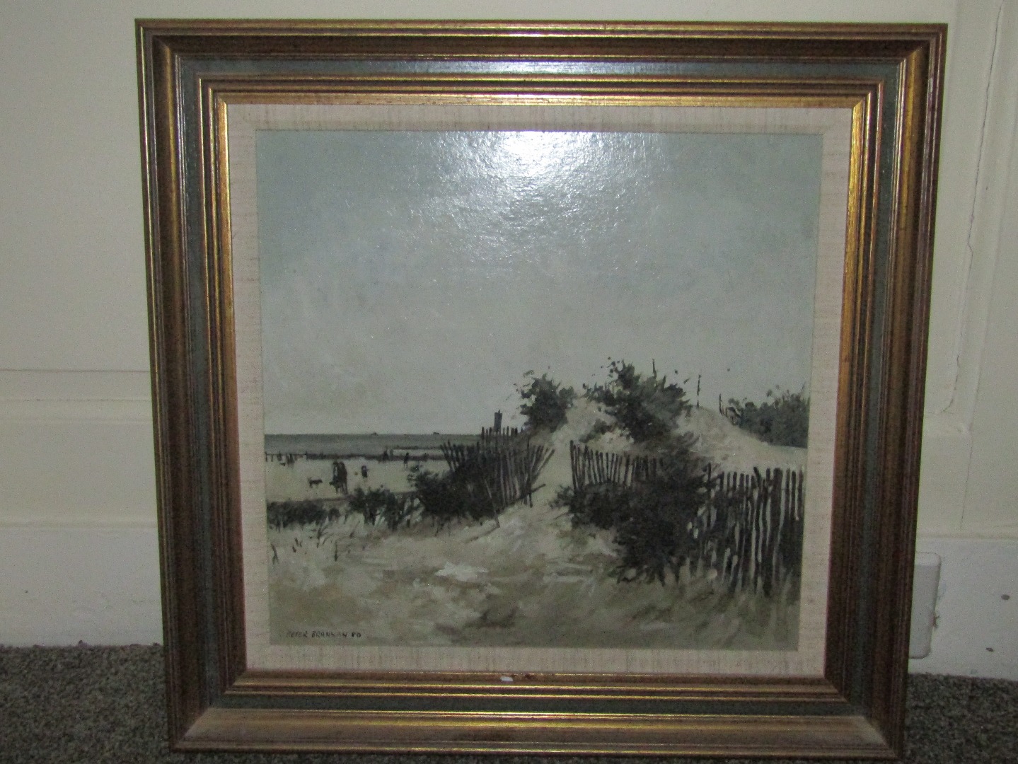 Appraisal: Peter Brannan - Coastal view sand dunes signed and dated